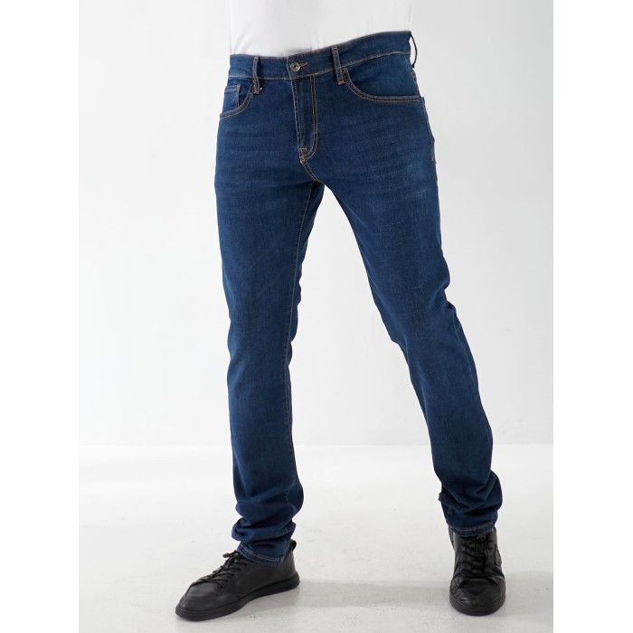 Джинси Marlin Skinny чоловічі темно-синього кольору 33031