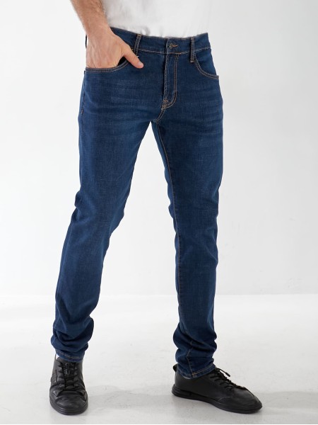 Джинси Marlin Skinny чоловічі темно-синього кольору 33031