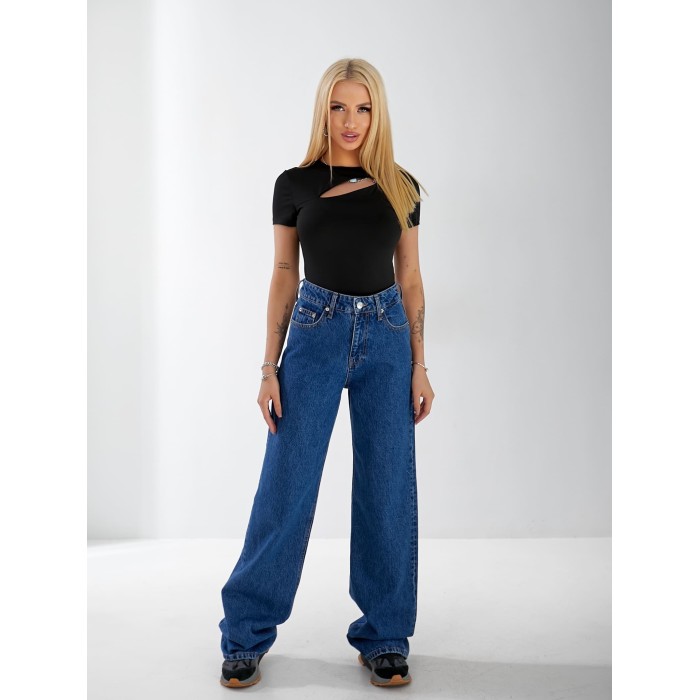Джинси Malibu Wide leg жіночі світло-синього кольору 33039