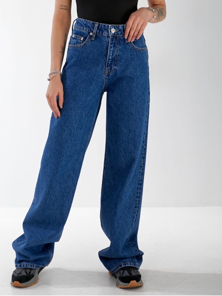 Джинси Malibu Wide leg жіночі світло-синього кольору 33039