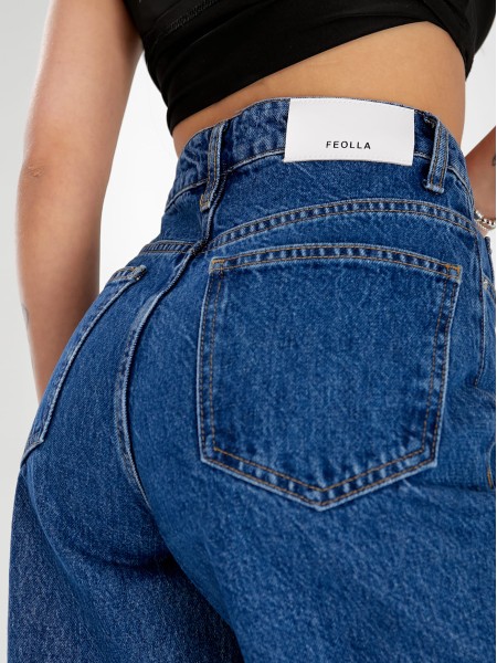 Джинси Malibu Wide leg жіночі світло-синього кольору 33039