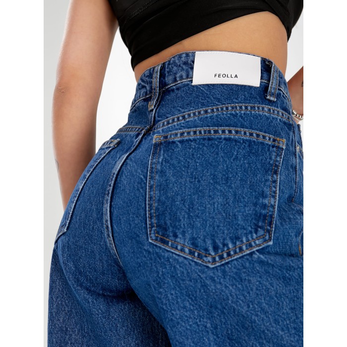 Джинси Malibu Wide leg жіночі світло-синього кольору 33039