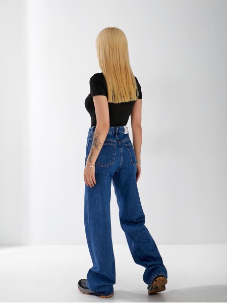 Джинси Malibu Wide leg жіночі світло-синього кольору 33039