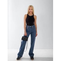 Джинси Minimal Wide leg жіночі  синього кольору 33043