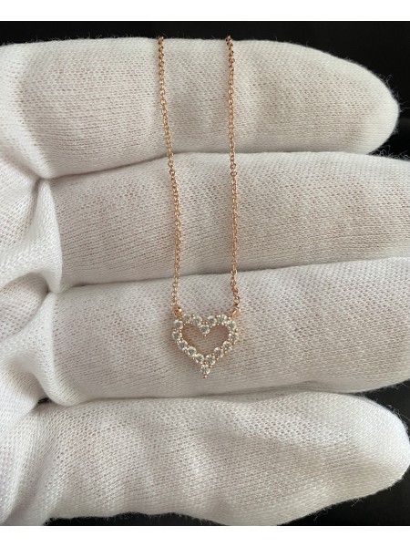Підвіска Серце з ланцюжком золотого кольору 33044