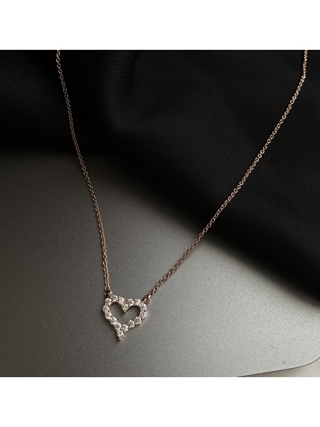 Підвіска Серце з ланцюжком золотого кольору 33044