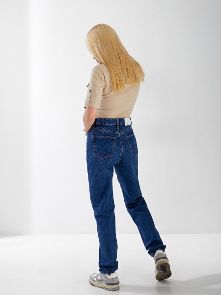 Джинси Stanley Mom жіночі  синього кольору 33045