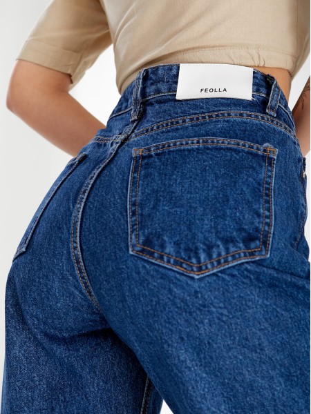 Джинси Stanley Mom жіночі  синього кольору 33045