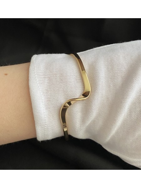 Браслет - манжет золотого кольору 33047