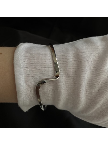 Браслет - манжет срібного кольору 33048