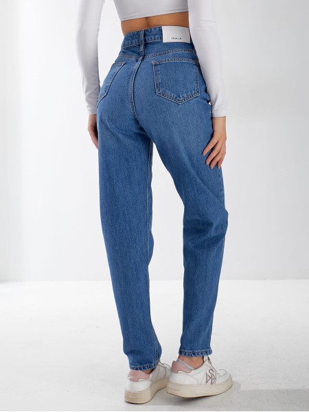 Джинси Rin Boyfriend жіночі  свiтло-синього кольору 33053