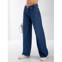 Джинсы Spock Wide leg женские синего цвета 33056