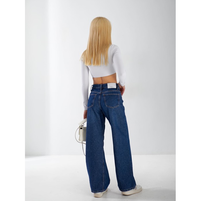 Джинси Spock Wide leg жіночі синього кольору 33056