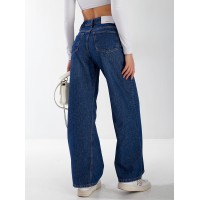 Джинсы Spock Wide leg женские синего цвета 33056