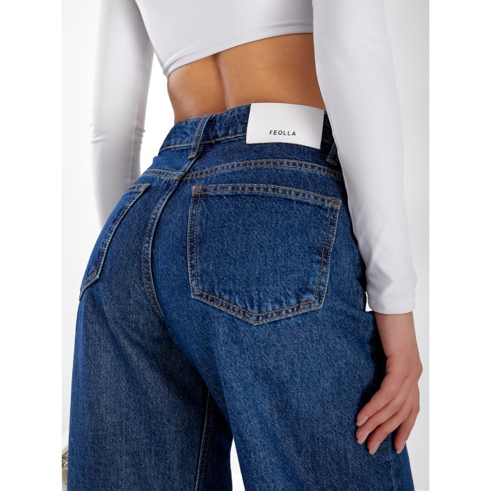 Джинси Spock Wide leg жіночі синього кольору 33056