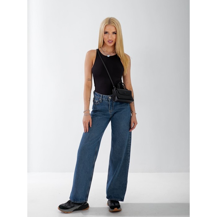 Джинси Everton Wide leg жіночі синього кольору 33058