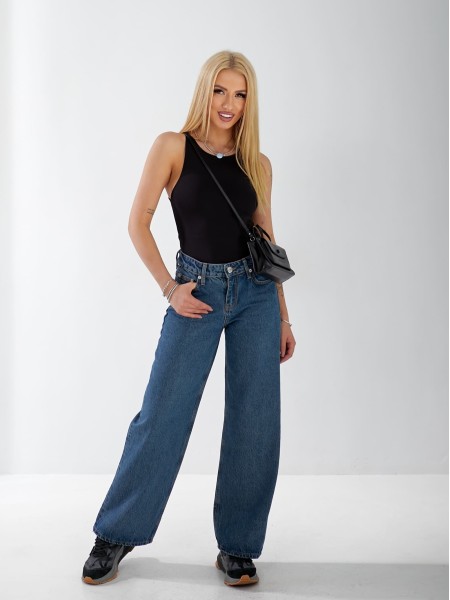 Джинси Everton Wide leg жіночі синього кольору 33058