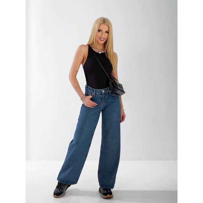 Джинси Everton Wide leg жіночі синього кольору 33058