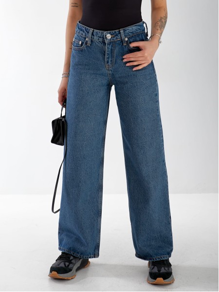 Джинси Everton Wide leg жіночі синього кольору 33058