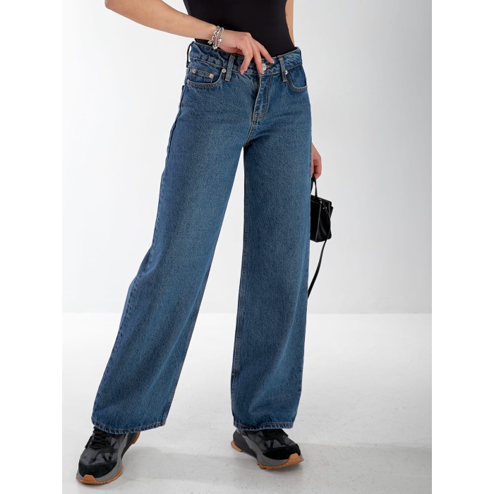 Джинси Everton Wide leg жіночі синього кольору 33058