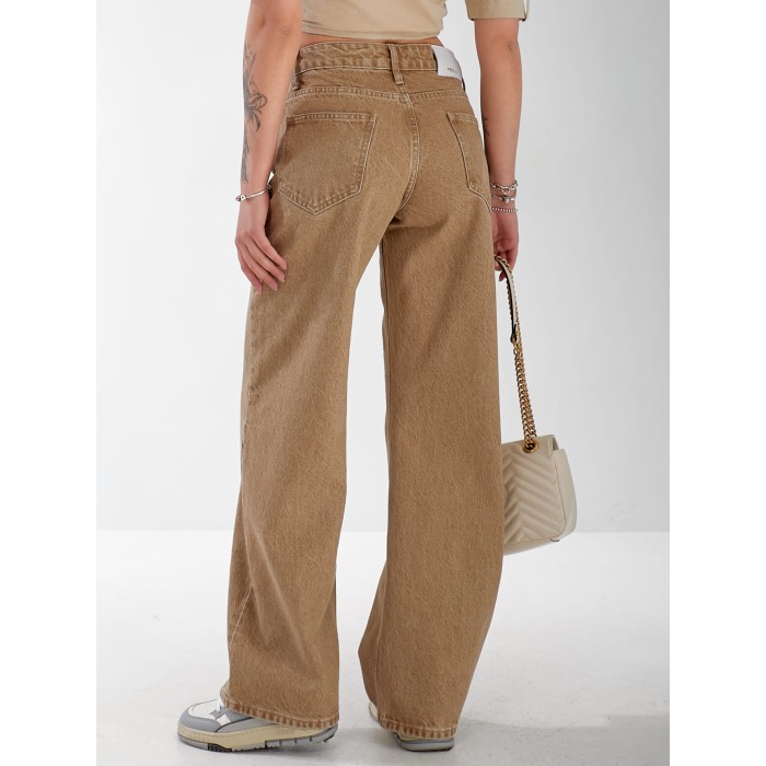 Джинси Stanley Wide leg жіночі бежевого кольору 33060