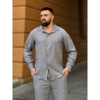 Чоловічий брючний костюм сiрого кольору 33083