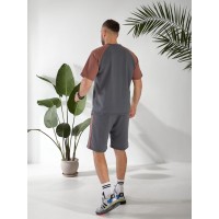 Чоловічий літній костюм сірого кольору 33091