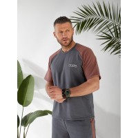 Чоловічий літній костюм сірого кольору 33091