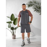 Чоловічий літній костюм сірого кольору 33091