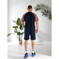 Чоловічий літній костюм синього кольору 33092