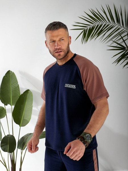 Чоловічий літній костюм синього кольору 33092