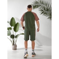 Чоловічий літній костюм кольору хакі 33093