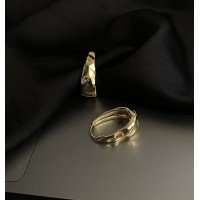 Сережки круглий замок золотого кольору 33129