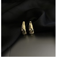 Серьги круглый замок золотого цвета 33129