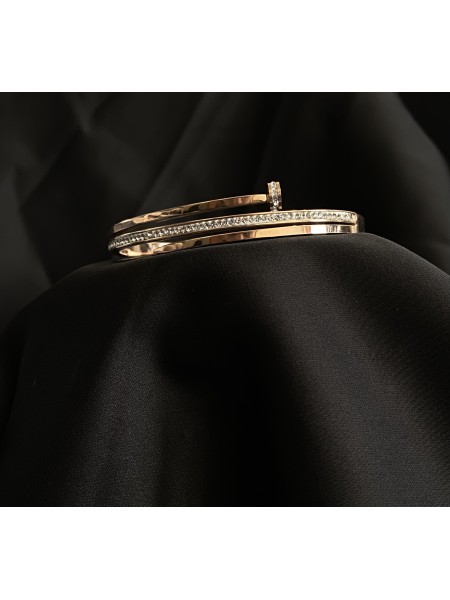 Браслет - манжет Цвях золотого кольору 33564