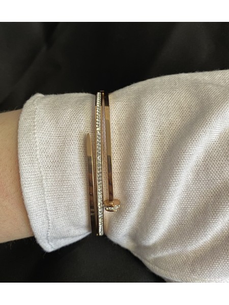 Браслет - манжет Цвях золотого кольору 33564