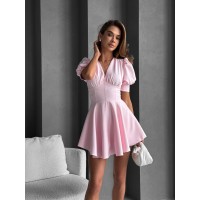 Женское легкое комбинезон-платье розового цвета 33144