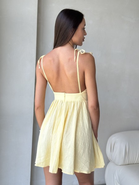 Літній сарафан мінi жовтого кольору 33163