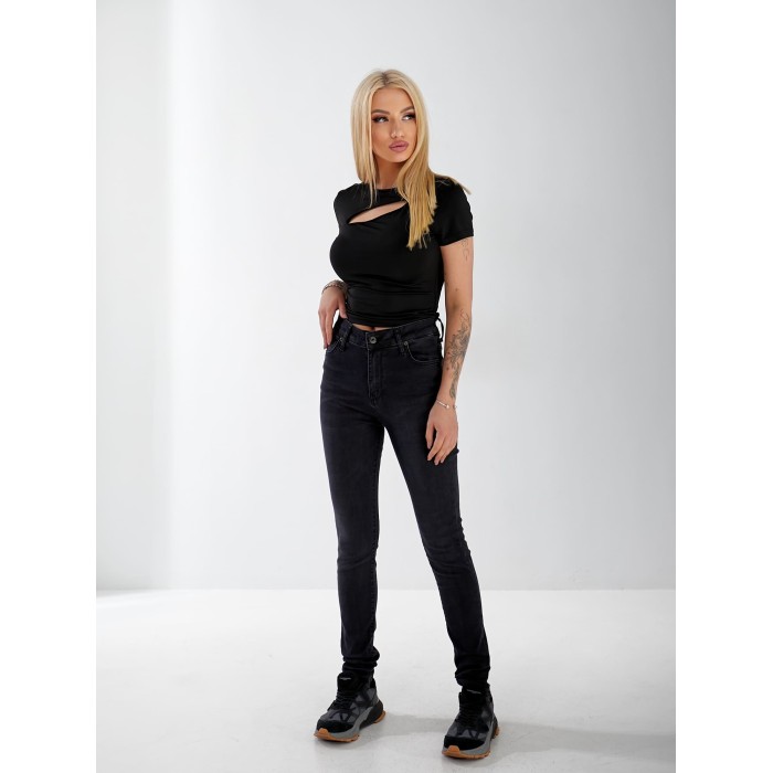 Джинси Voyage Skinny жіночі чорного кольору 33169