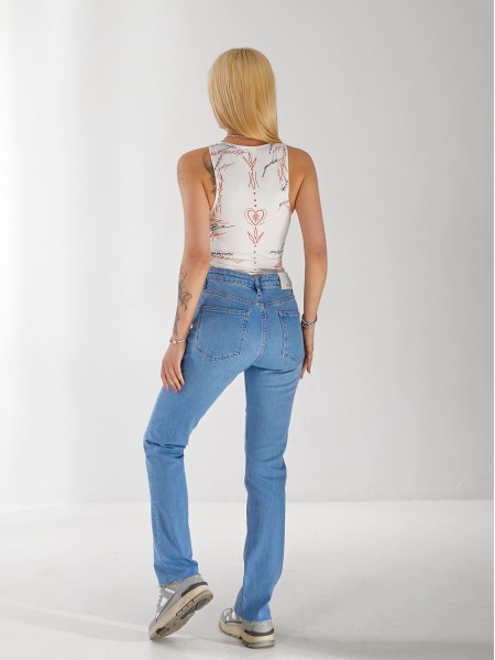 Джинси Olivium Slim straight жіночі свiтло-синього кольору 33175