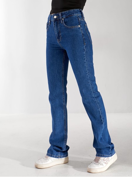 Джинси Pony Wide leg жіночі темно-синього кольору 33176