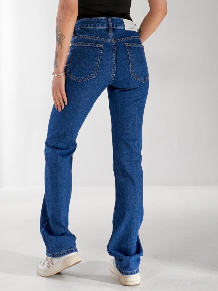 Джинси Pony Wide leg жіночі темно-синього кольору 33176