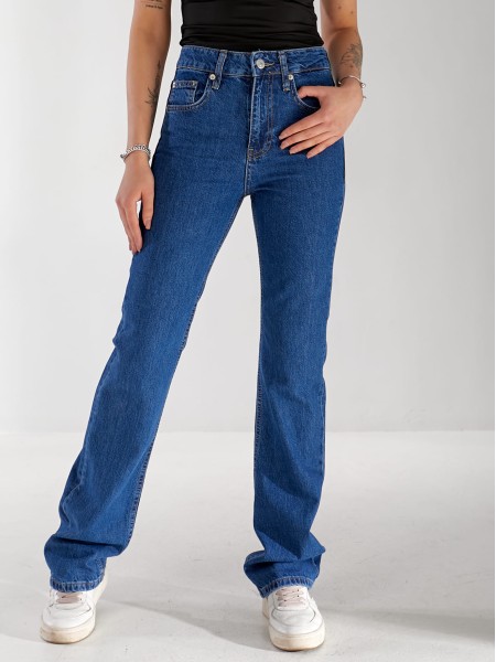 Джинси Pony Wide leg жіночі темно-синього кольору 33176