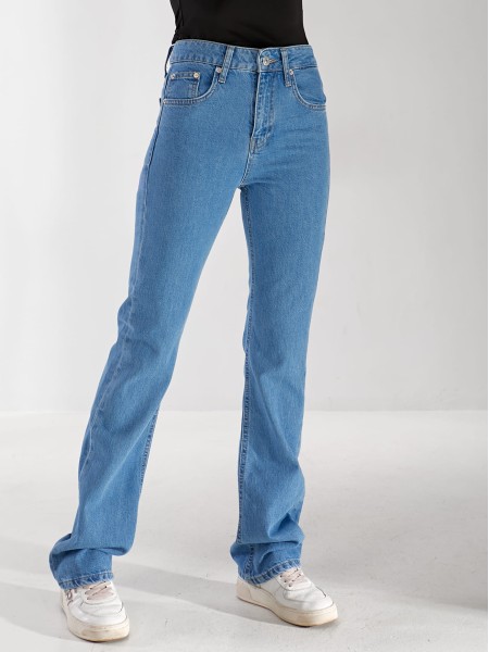 Джинси Pony Wide leg жіночі свiтло-синього кольору 33177