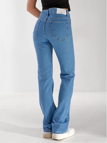 Джинси Pony Wide leg жіночі свiтло-синього кольору 33177