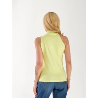 Майка жіноча з горловиною салатового кольору 33224
