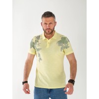 Чоловіча футболка поло з квітами жовтого кольору 33229