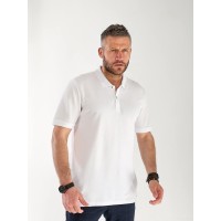 Чоловіча футболка-поло бiлого кольору 33232