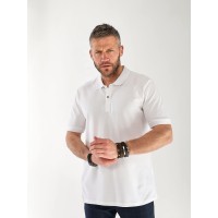 Чоловіча футболка-поло бiлого кольору 33232