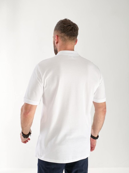 Чоловіча футболка-поло бiлого кольору 33232